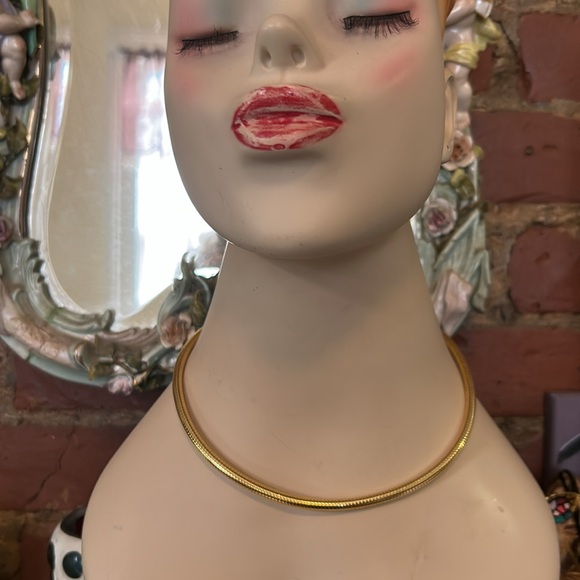 NWT Joan Rivers Gold Tone Snake Chain Necklace Signed - Picture 6 of 6